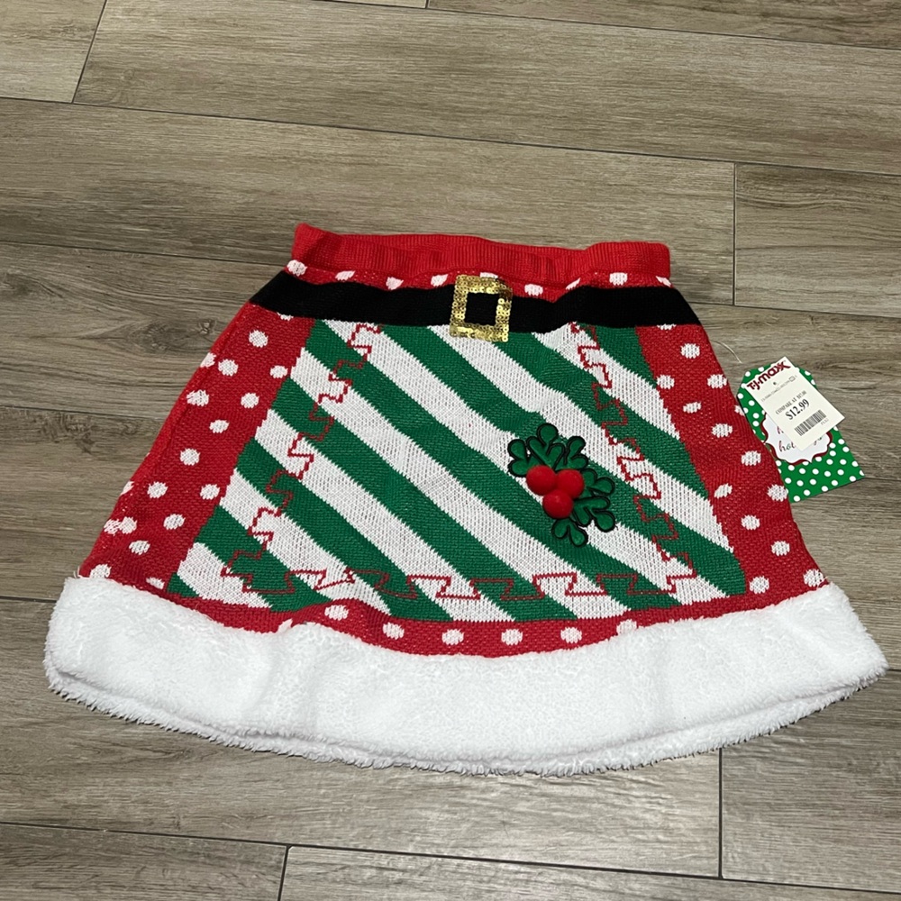 Festive Red and Green Christmas Mini Skirt